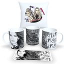 Ver imagem 1 de Kit com 1 Caneca de Porcelana e 1 Almofada Branca 30x30cm Personalizadas Profissões "cabeleireiro"