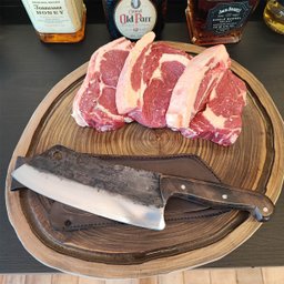 Cutelo Artesanal 8' Churrasco Cabo de Madeira Carne Cozinha Brut Forge Aço Carbono 1070 - 6