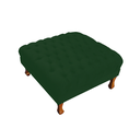 Ver imagem 1 de Puff Banco Retrô Luis Xv Capitonê 40 x 70 x 70cm Quarto Closet Suede Verde - LM DECOR