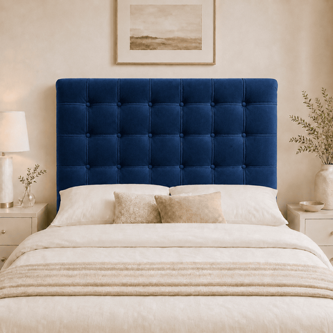 Cabeceira Ana Estofada Veludo p/ Cama Box Casal King 195cm Quarto