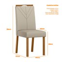 Ver imagem 2 de Cadeira para Mesa de Jantar Anitta Kit 2 Peças Ype Veludo Nude – New Ceval