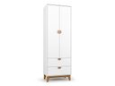 Ver imagem 2 de Guarda-Roupa Infantil Magia 66,5cm 2 Portas 2 Gavetas MDP Cabideiro Pés Madeira - Branco