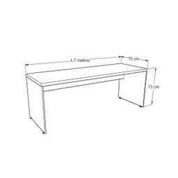 Mesa Escritório Escrivaninha 170x70 Tampo de 40 Mm Atacadao Moveis Escritorio - 4