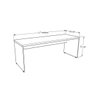 Mesa Escritório Escrivaninha 170x70 Tampo de 40 Mm Atacadao Moveis Escritorio - 4