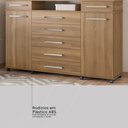 Ver mais imagens de Cômoda London Quarto com 7 Gavetas 2 Portas e Rodízios Amendola Touch