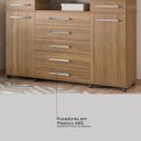 Ver imagem 7 de Cômoda London Quarto com 7 Gavetas 2 Portas e Rodízios Amendola Touch