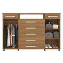 Ver imagem 3 de Cômoda London Quarto com 7 Gavetas 2 Portas e Rodízios Amendola Touch