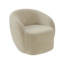 Ver imagem 6 de Conjunto 1 Sofá Living 180cm e 1 Poltrona Decorativa Sala de Estar Íbis Encosto Fixo Veludo Bege G33