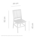 Ver imagem 5 de Conjunto Mesa de Jantar 1,4x1,4 m com 8 Cadeiras Madri Madeira Maciça