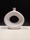Ver imagem 6 de Vaso Decorativo Enfeite Casa Cerâmica 20x20x3cm Branco