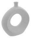 Ver imagem 1 de Vaso Decorativo Enfeite Casa Cerâmica 20x20x3cm Branco