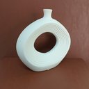 Ver imagem 4 de Vaso Decorativo Enfeite Casa Cerâmica 20x20x3cm Branco