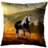 Kit 6 Almofadas Cheias 40cm X 40cm Decorativas Estampadas Digital Coloridas Sala Sofá Quarto Cavalo - 3