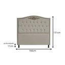 Ver imagem 2 de Cabeceira Imperio 160 cm Suede Branco