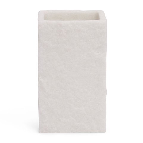 Copo Porta Escova de Dente em Poliresina Branca 11cm 21661 Mart