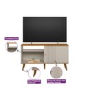 Ver imagem 7 de Rack para Tv até 50 Polegadas Rubi Nature Off White Linea Brasil