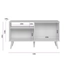 Ver imagem 2 de Rack para Tv até 50 Polegadas Rubi Nature Off White Linea Brasil