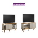 Ver imagem 5 de Rack para Tv até 50 Polegadas Rubi Nature Off White Linea Brasil