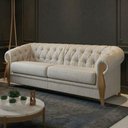 Ver imagem 4 de Sofá Milano 2 Lugares Fixo Cinza Linho 188cm Milani Movelaria