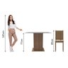 Conjunto Sala de Jantar Madesa Magda Mesa Tampo de Vidro com 4 Cadeiras - Rustic/lírio Bege - 2