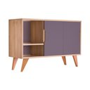 Ver imagem 3 de Aparador Murano Moderno 2 Portas MDP 115cm Cinza Claro Mercado Das Prateleiras