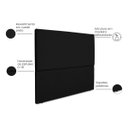 Ver imagem 3 de Cabeceira Cama Box Orgânica Queen 160cm Luna Suede C/frame Preto