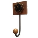 Ver imagem 1 de Porta Toalha de Ferro Artesanal Rustico com Flor e Madeira para Parede Libertas Rosas Artesanato Cab