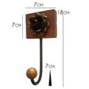 Ver imagem 2 de Porta Toalha de Ferro Artesanal Rustico com Flor e Madeira para Parede Libertas Rosas Artesanato Cab