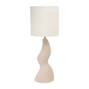 Ver imagem 1 de Luminária de Mesa Abajur em Cerâmica e Linho 54cm 1e27 21376 Mart