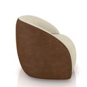 Ver imagem 7 de Kit 2 Poltronas Decorativas Jenny Base Giratória em Metal Preto Bouclê Off White/marrom G45 - Gran B