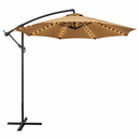 Ver imagem 4 de Ombrelone com Led Articulado Guarda Sol de Praia Jardim Lateral 3 Metros Bege Rm Decor