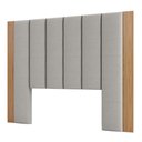 Ver imagem 1 de Cabeceira Para Cama Box Casal 175cm Estofado Liso Dalla D01 Freijó - Mpozenato