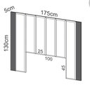 Ver imagem 3 de Cabeceira Para Cama Box Casal 175cm Estofado Liso Dalla D01 Freijó - Mpozenato