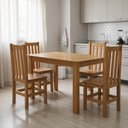 Ver imagem 2 de Mesa de Jantar Repleta Madeira Maciça 115x90 cm
