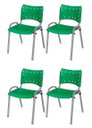 Ver imagem 2 de Cadeira Iso Base Cinza Escola, Escritório - Kit 4 Un