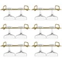 Ver imagem 1 de Kit 6 Organizadores Porta Taças 25cm Suportes Para Pendurar Taças Dourado