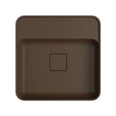 Ver imagem 5 de Cuba de Apoio Deca 40x40 Quadrada Marrom Fosco + Válvula + Sifão