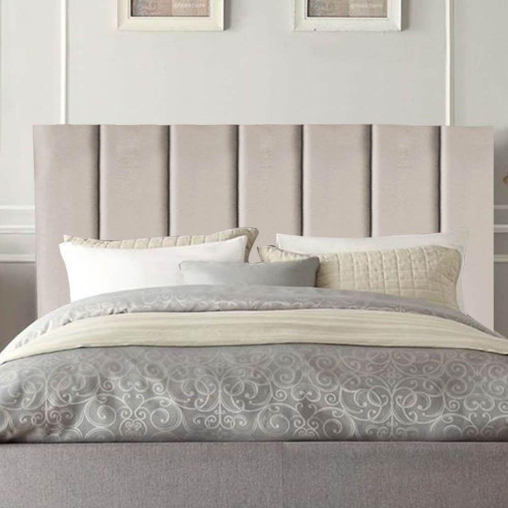 Cabeceira Cama Casal Queen Size 160cm Luna Corino e Frame Bege