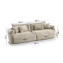 Ver imagem 3 de Sofá 2 Lugares 240cm Comfy CabeCasa MadeiraOriginals Bege Claro