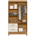 Ver imagem 6 de Guarda Roupa Solteiro Madri 4 Portas Freijó Off White Moval