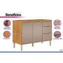 Ver imagem 6 de Gabinete p/ Pia Cozinha Plena 2 Ptas 3GAV s/Tampo 120cm Nude Demóbile
