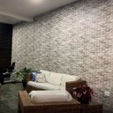 Ver imagem 6 de Adesivo Vinil Tijolinho 3d Cinza Escuro Autocolante para Parede Quarto Sala Cozinha Decorativo