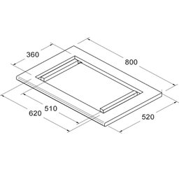 Tampo para Balcao Cooktop 4 Bocas 80 Cm Cd413 Preto Dtall - 2