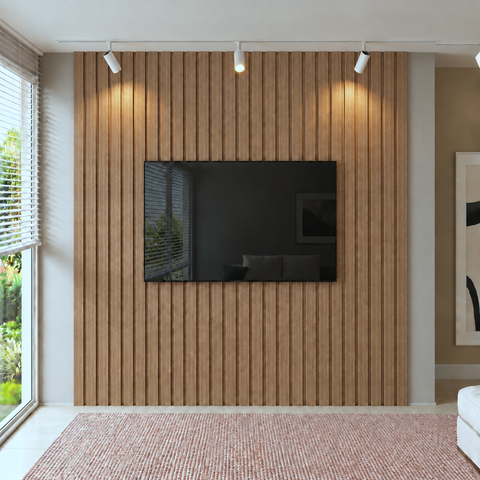 Painel para TV até 115 Polegadas de MDF 270cm x 280cm Imbuia 