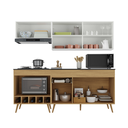 Ver imagem 5 de Armário de Cozinha Modulada Completa com Balcão 190cm Veneza Multimóveis MP2420 Madeirado/Branco