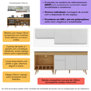 Ver imagem 3 de Armário de Cozinha Modulada Completa com Balcão 190cm Veneza Multimóveis MP2420 Madeirado/Branco