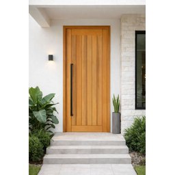 Porta Pivotante Mexicana Madeira Maciça 2,40 (a) X 1,20 (l) C/fechadura Eletrônica - 1