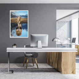Quadro Decorativo Grande Para Sala Quarto Leão de Judá:Branco - 2