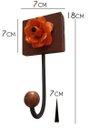 Ver imagem 2 de Cabide de Ferro Artesanal para Bolsas e Roupa para Parede Rustico Libertas Rosas Artesanato Cabide M