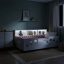 Ver imagem 3 de Cama Infantil MDF Completa Lanna + Colchão + Trança Rosa Decorativa 2,5m Enxoval Quarto Menina Luxo